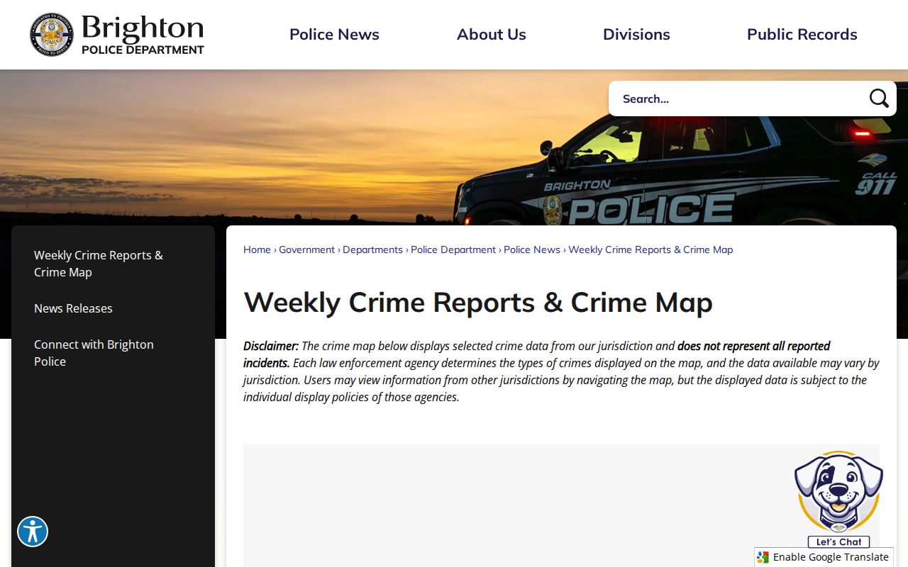 Brighton Police weekly crime and arrest report archive in Adams County