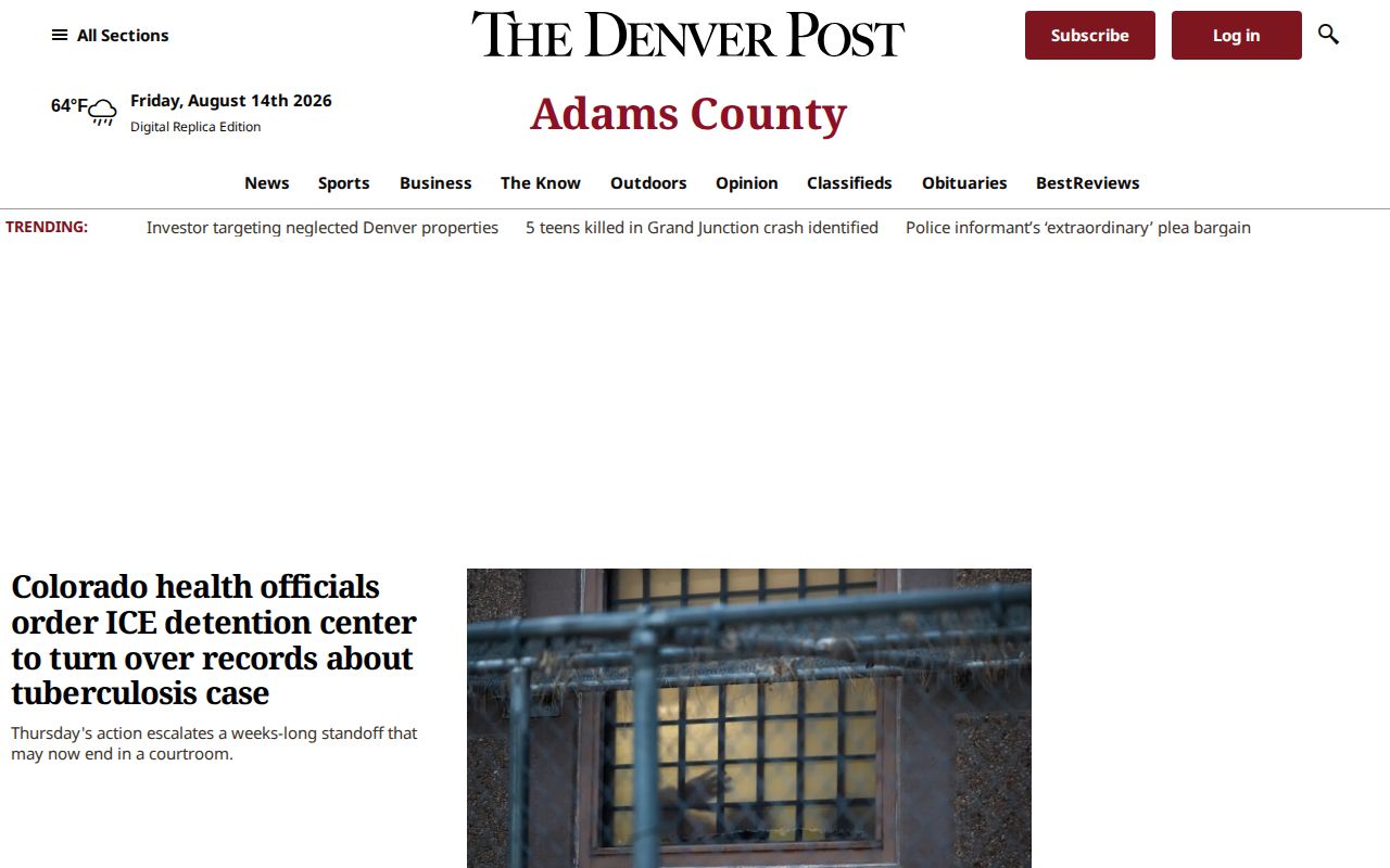 Denver Post Adams County arrest and public safety news archive