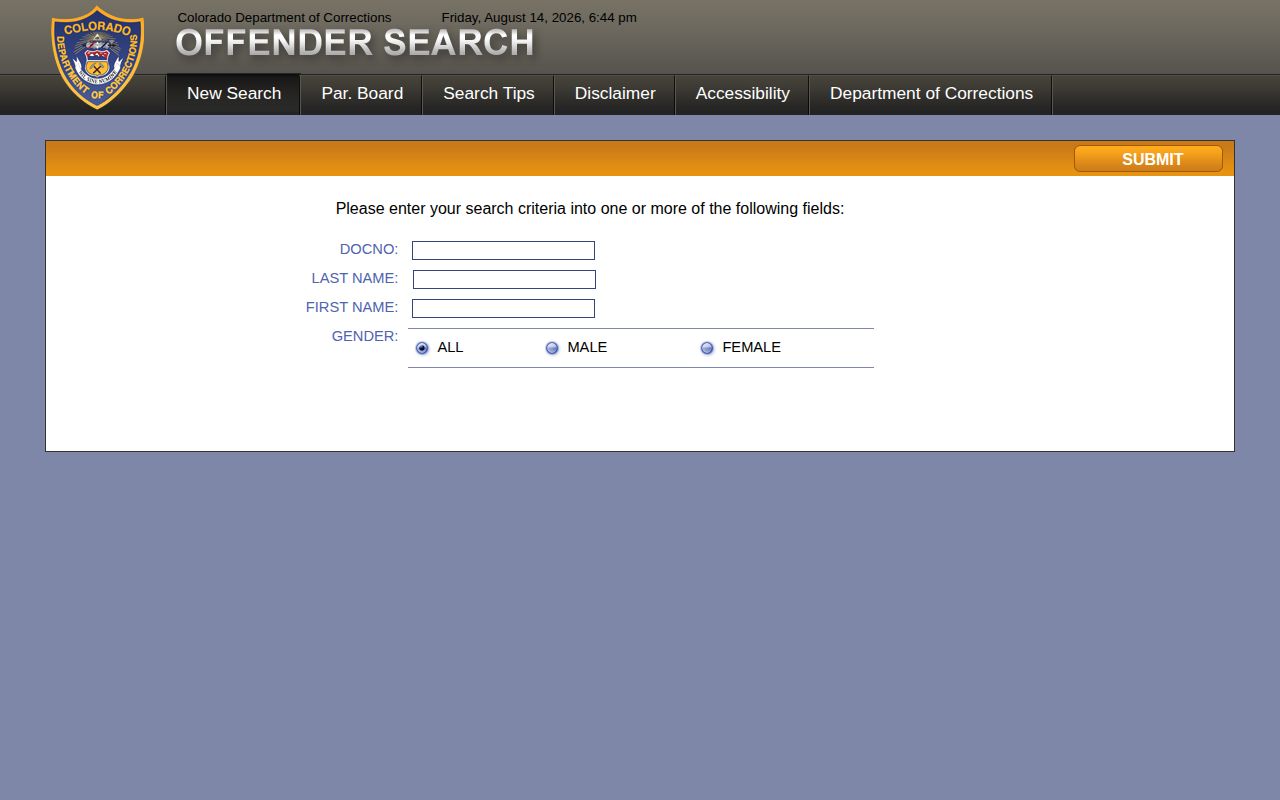 Colorado corrections offender photo search for Adams County records