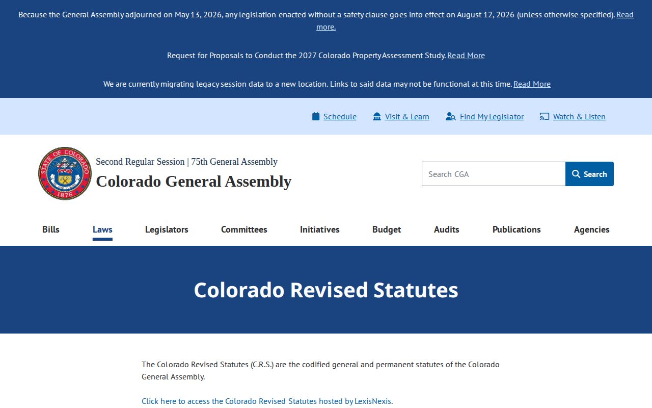 Colorado law source for Adams County booking photograph records